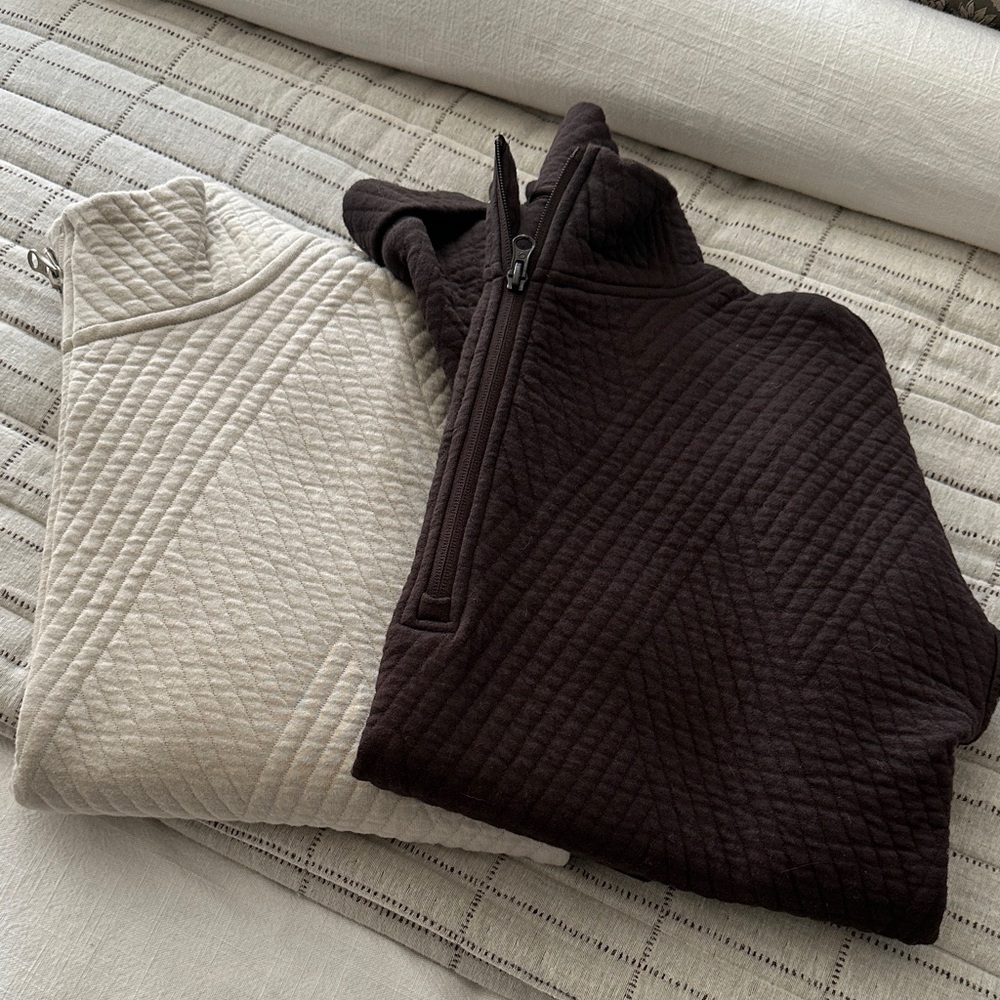 GapFit Quilted Jacquard Half-Zip Pullover